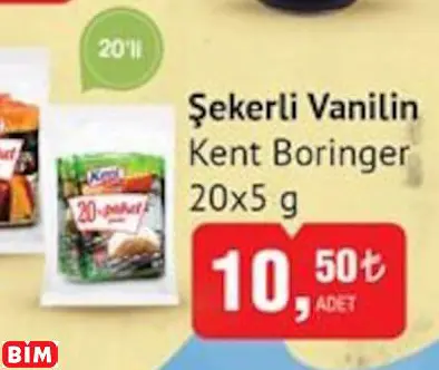KENT BORİNGER ŞEKERLİ VANİLİN KENT BORİNGER ŞEKERLİ VANİLİN